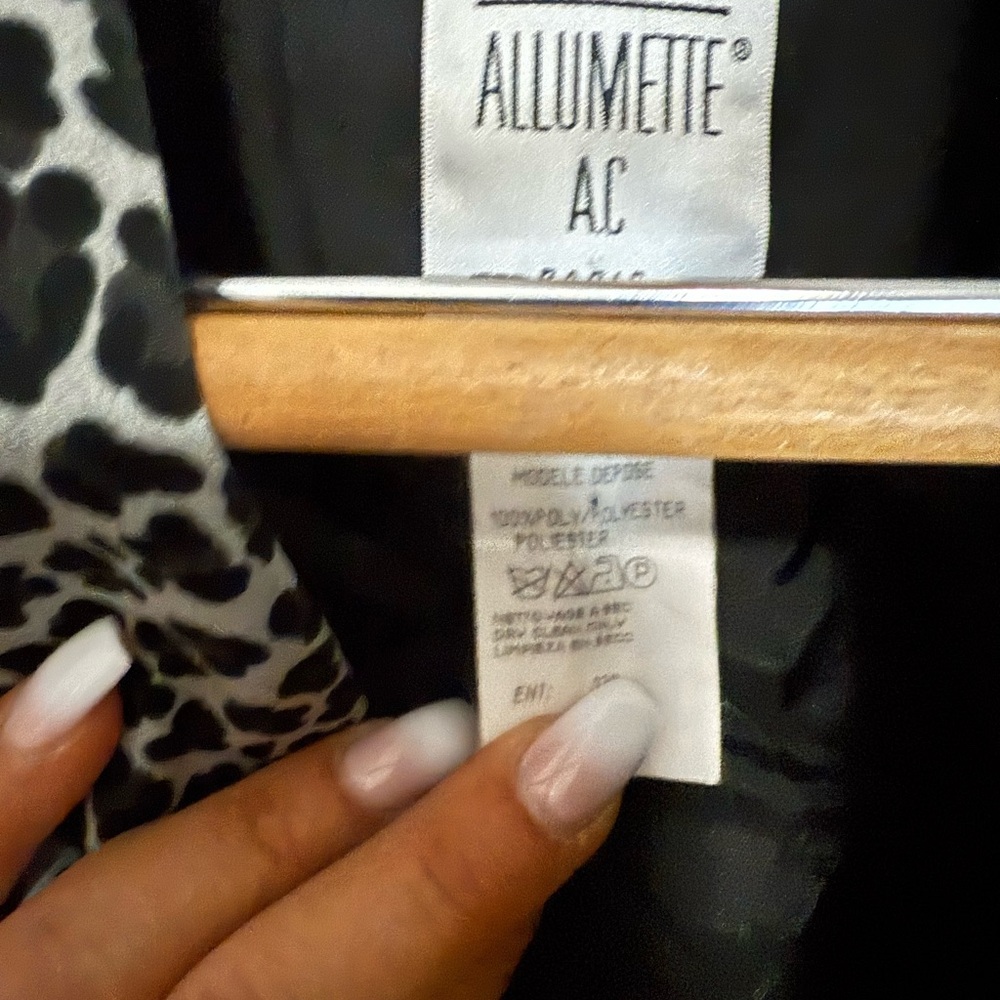 Allumette  AC Paris Animal Print Black & White Women's Blazer size 10 - Picture 2 of 14